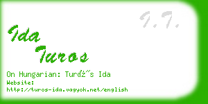 ida turos business card